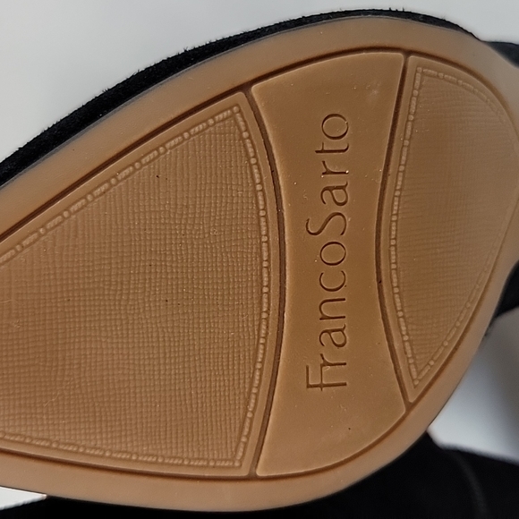 Franco Sarto Artesia Pointy Toe Suede Leather Heeled Boots Black Size 6 - Picture 11 of 12